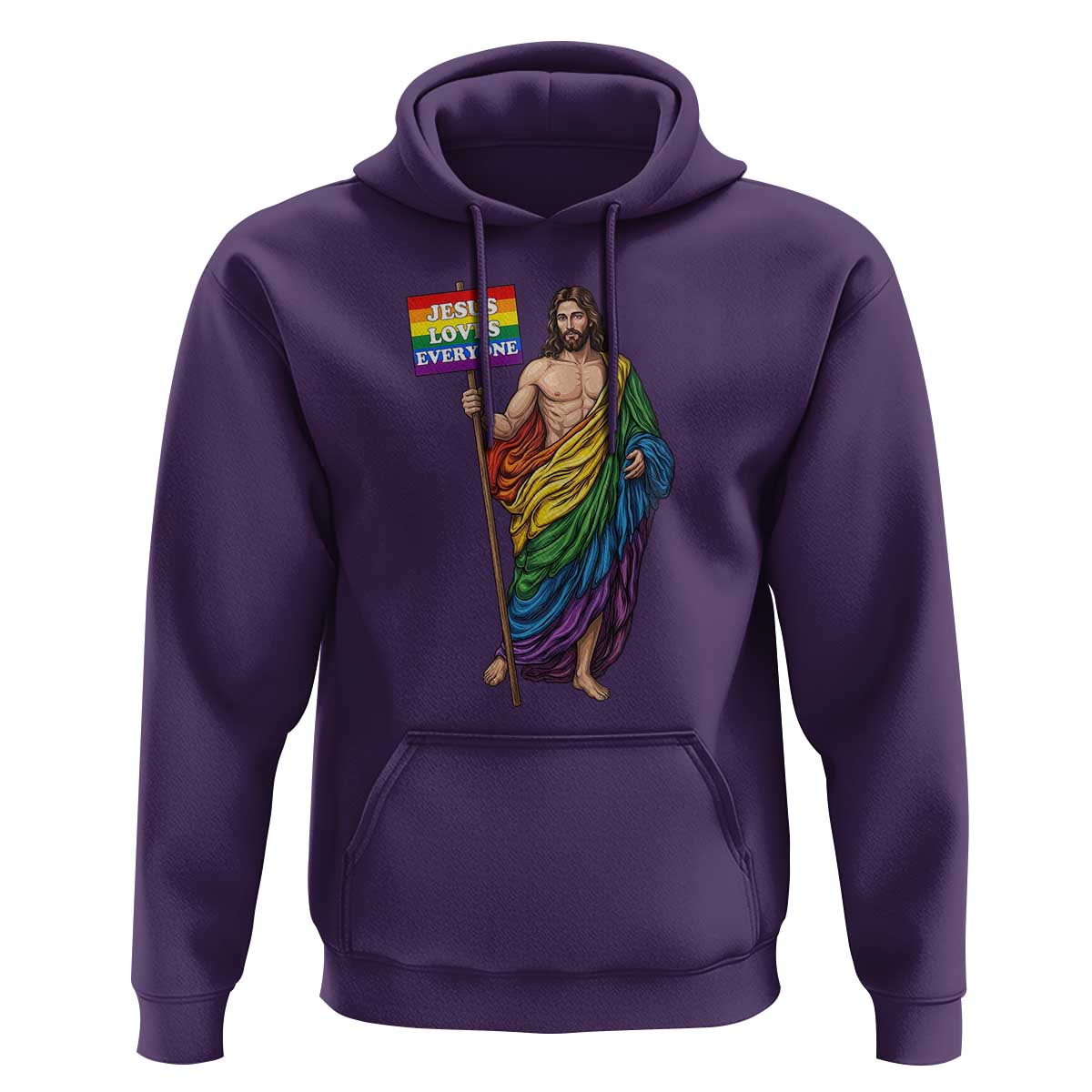 Christian LGBTQ Support Hoodie Jesus Loves Everyone