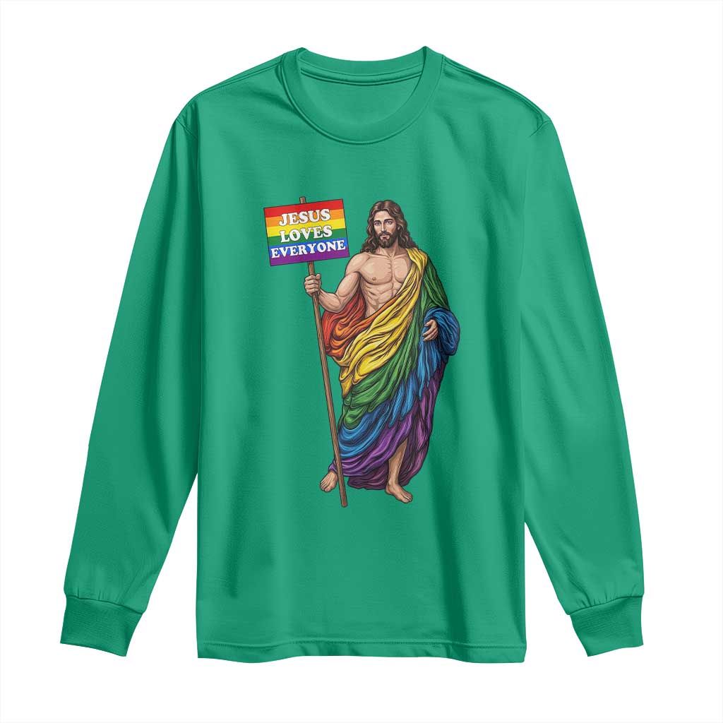 Christian LGBTQ Support Long Sleeve Shirt Jesus Loves Everyone