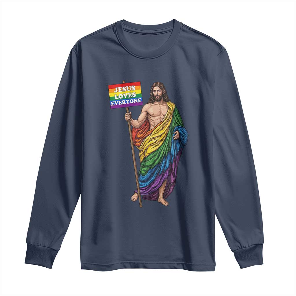 Christian LGBTQ Support Long Sleeve Shirt Jesus Loves Everyone