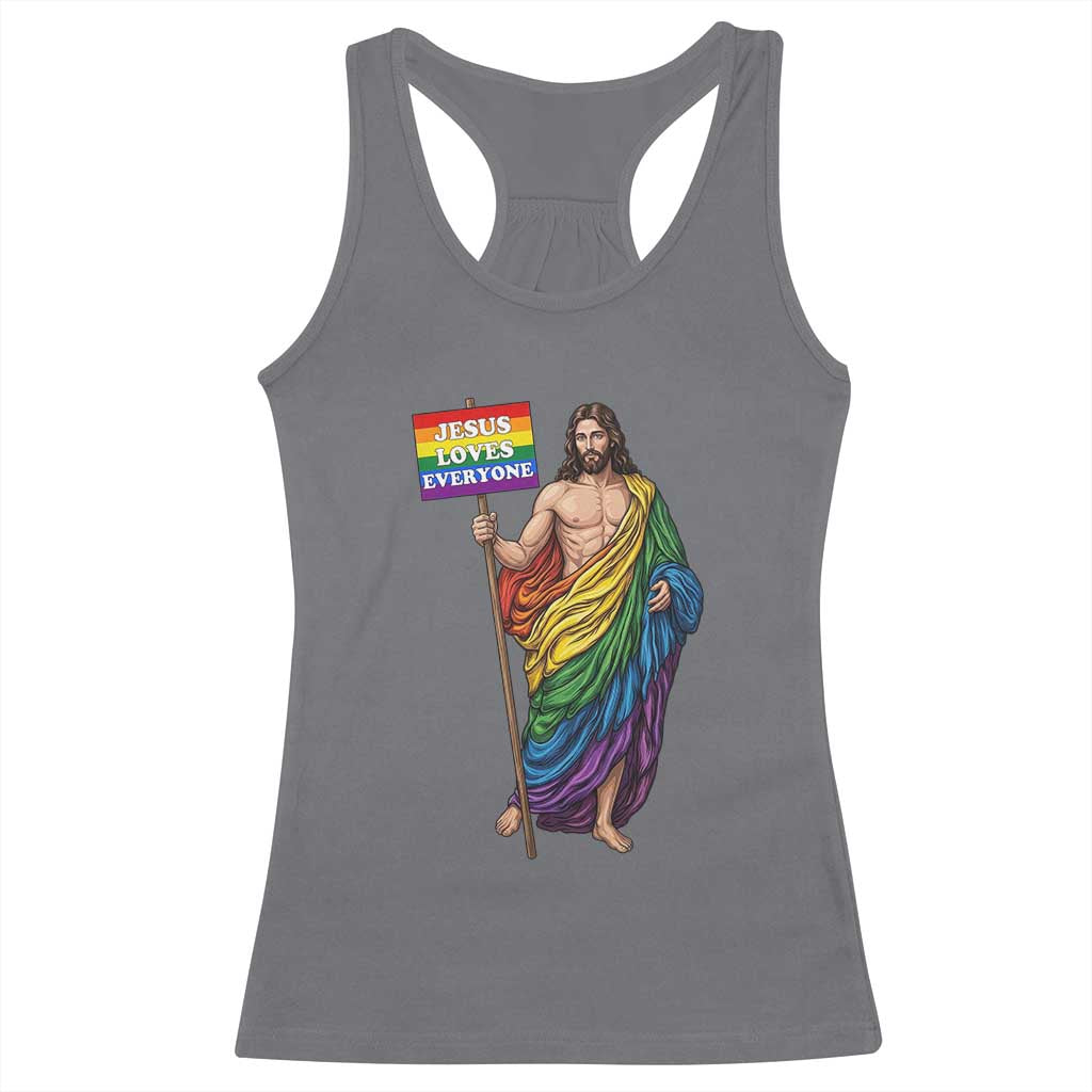 Christian LGBTQ Support Racerback Tank Top Jesus Loves Everyone