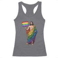 Christian LGBTQ Support Racerback Tank Top Jesus Loves Everyone