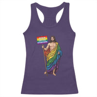 Christian LGBTQ Support Racerback Tank Top Jesus Loves Everyone