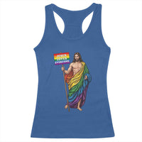 Christian LGBTQ Support Racerback Tank Top Jesus Loves Everyone