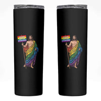 Christian LGBTQ Support Skinny Tumbler Jesus Loves Everyone
