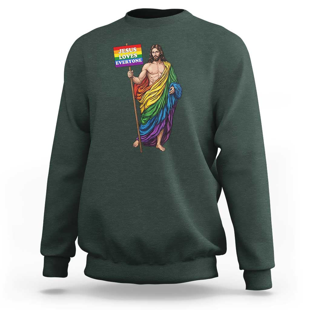 Christian LGBTQ Support Sweatshirt Jesus Loves Everyone