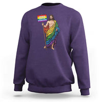 Christian LGBTQ Support Sweatshirt Jesus Loves Everyone