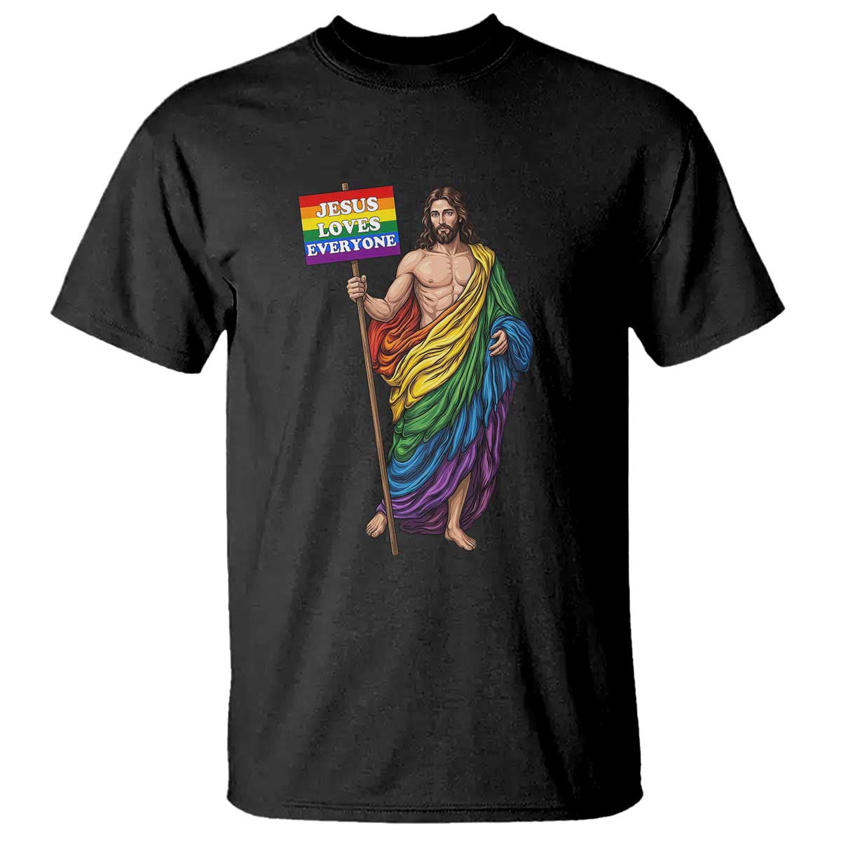 Christian LGBTQ Support T Shirt Jesus Loves Everyone