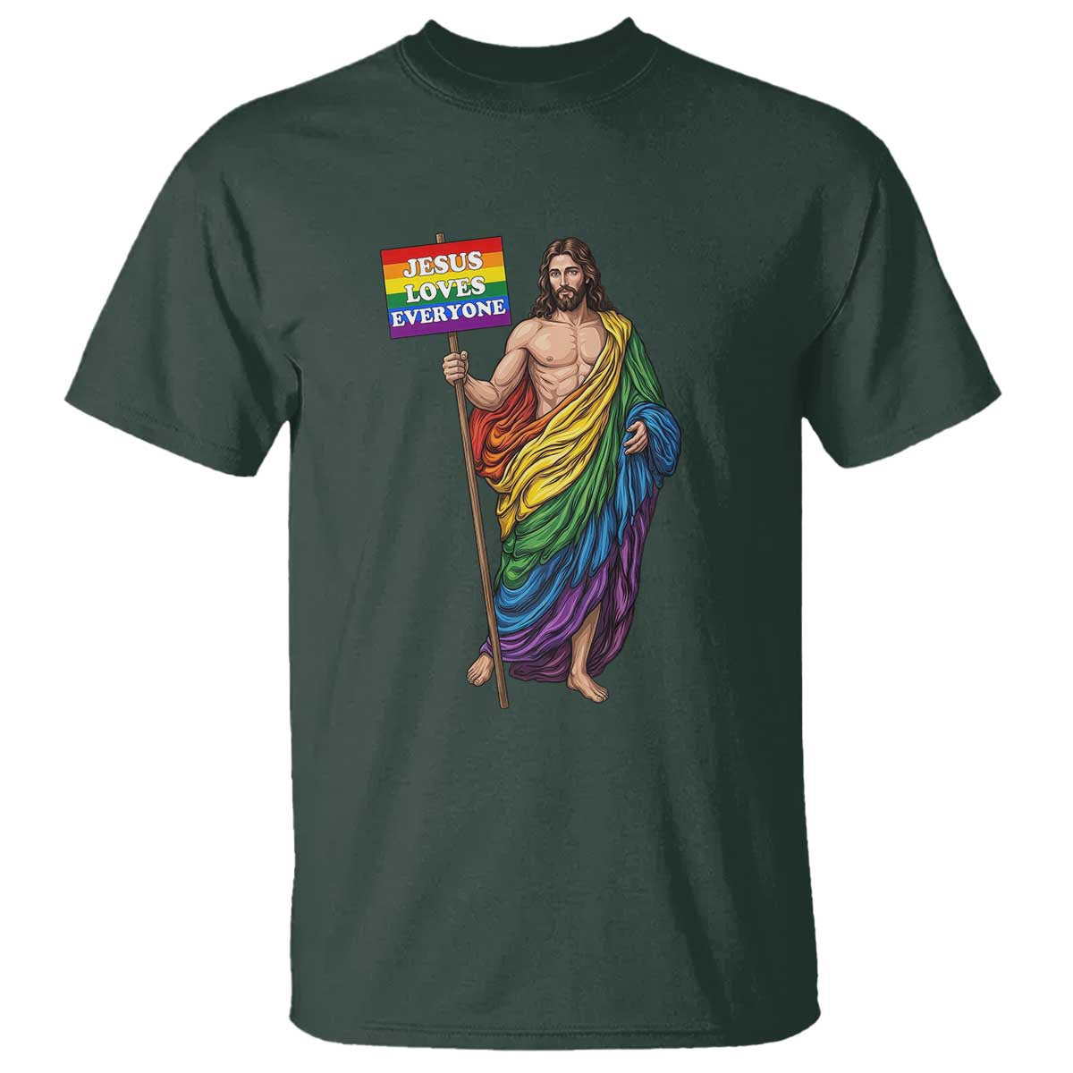 Christian LGBTQ Support T Shirt Jesus Loves Everyone