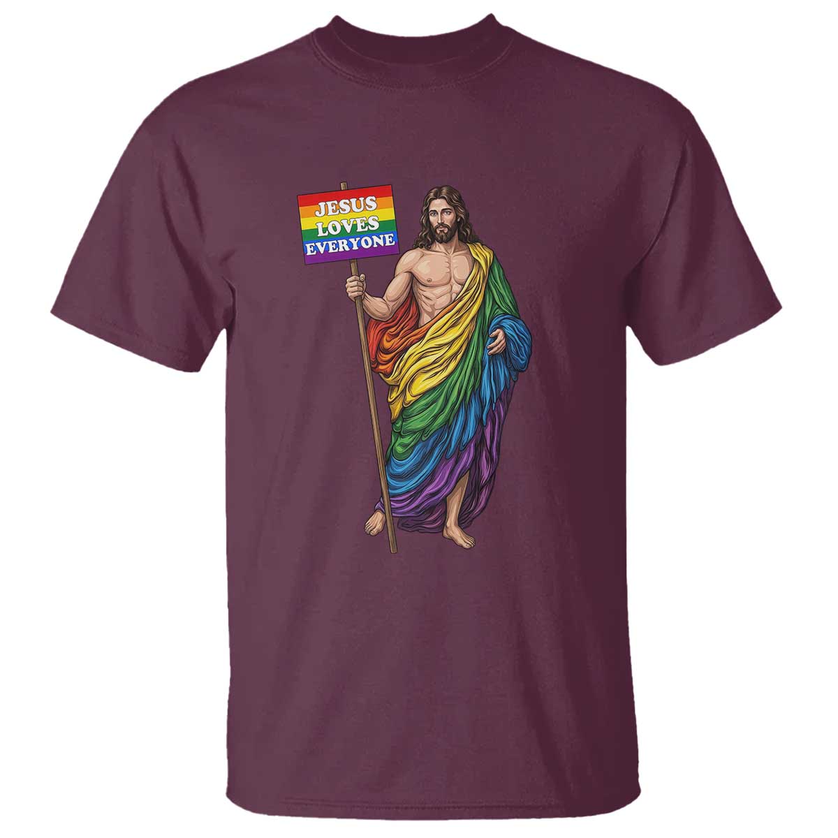 Christian LGBTQ Support T Shirt Jesus Loves Everyone