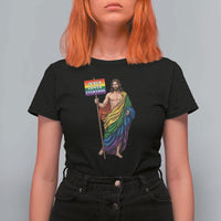 Christian LGBTQ Support T Shirt For Women Jesus Loves Everyone