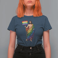 Christian LGBTQ Support T Shirt For Women Jesus Loves Everyone