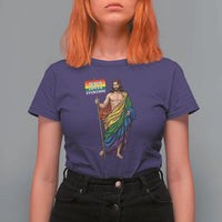 Christian LGBTQ Support T Shirt For Women Jesus Loves Everyone