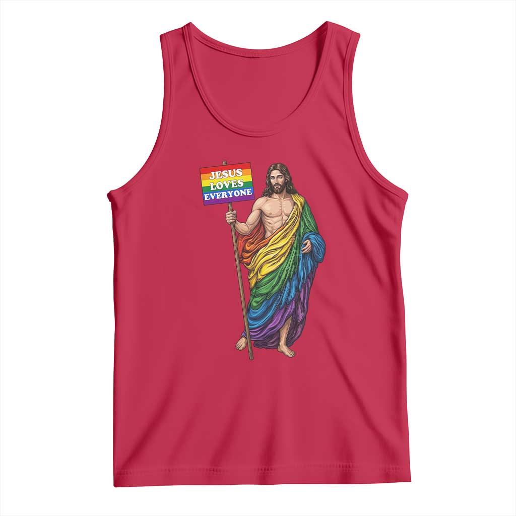 Christian LGBTQ Support Tank Top Jesus Loves Everyone