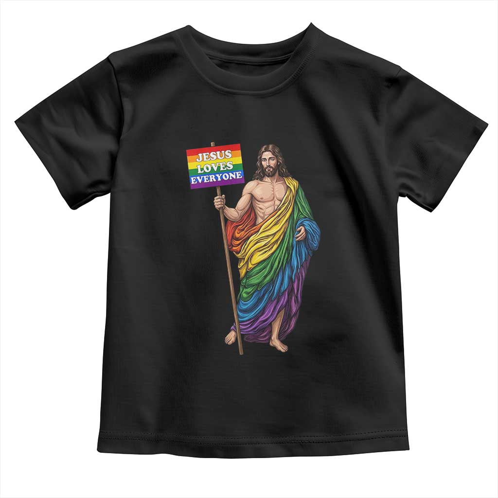 Christian LGBTQ Support Toddler T Shirt Jesus Loves Everyone