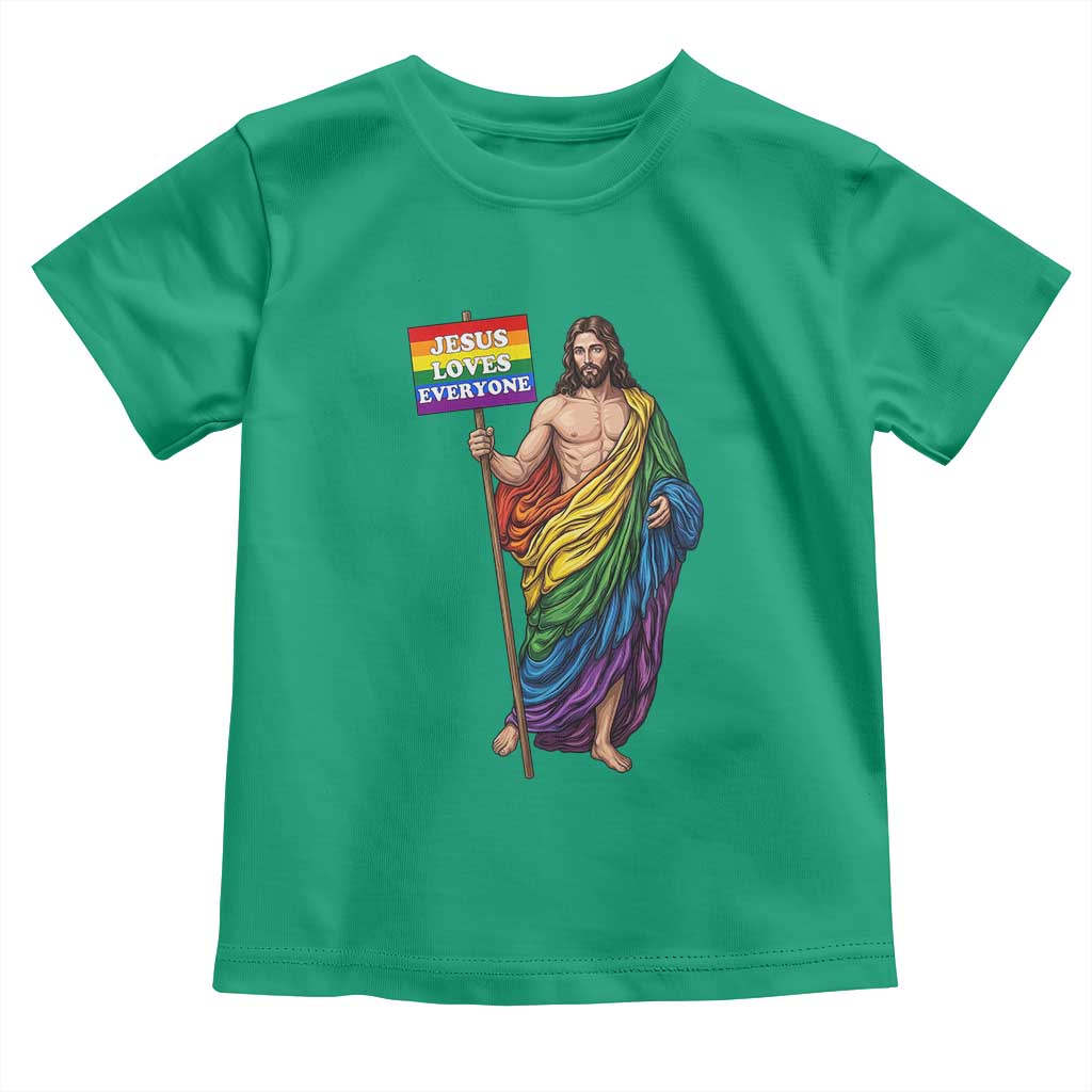 Christian LGBTQ Support Toddler T Shirt Jesus Loves Everyone