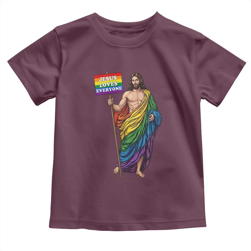 Christian LGBTQ Support Toddler T Shirt Jesus Loves Everyone