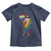 Christian LGBTQ Support Toddler T Shirt Jesus Loves Everyone