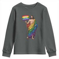 Christian LGBTQ Support Youth Sweatshirt Jesus Loves Everyone
