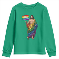 Christian LGBTQ Support Youth Sweatshirt Jesus Loves Everyone