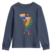 Christian LGBTQ Support Youth Sweatshirt Jesus Loves Everyone