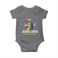 Funny Rainbow Jesus Loves Everyone Baby Onesie Religious LGBTQ Support