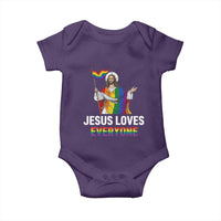 Funny Rainbow Jesus Loves Everyone Baby Onesie Religious LGBTQ Support