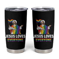 Funny Rainbow Jesus Loves Everyone Tumbler Cup Religious LGBTQ Support