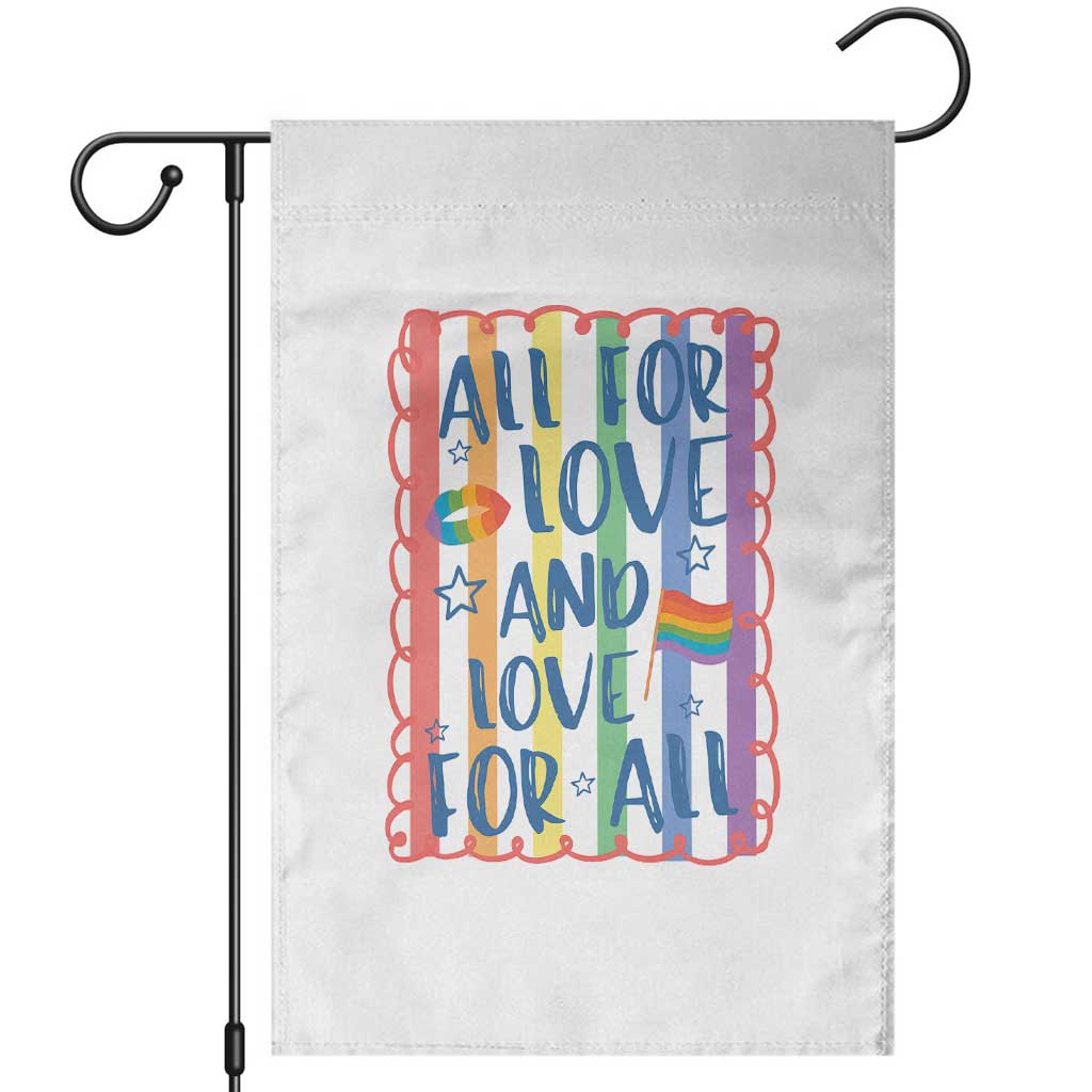 All For Love And Love For All Garden Flag Pride Month LGBT Support