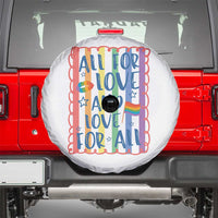 All For Love And Love For All Spare Tire Cover Pride Month LGBT Support