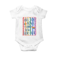 All For Love And Love For All Baby Onesie Pride Month LGBT Support