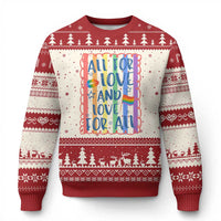 All For Love And Love For All Ugly Christmas Sweater Pride Month LGBT Support