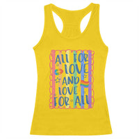All For Love And Love For All Racerback Tank Top Pride Month LGBT Support