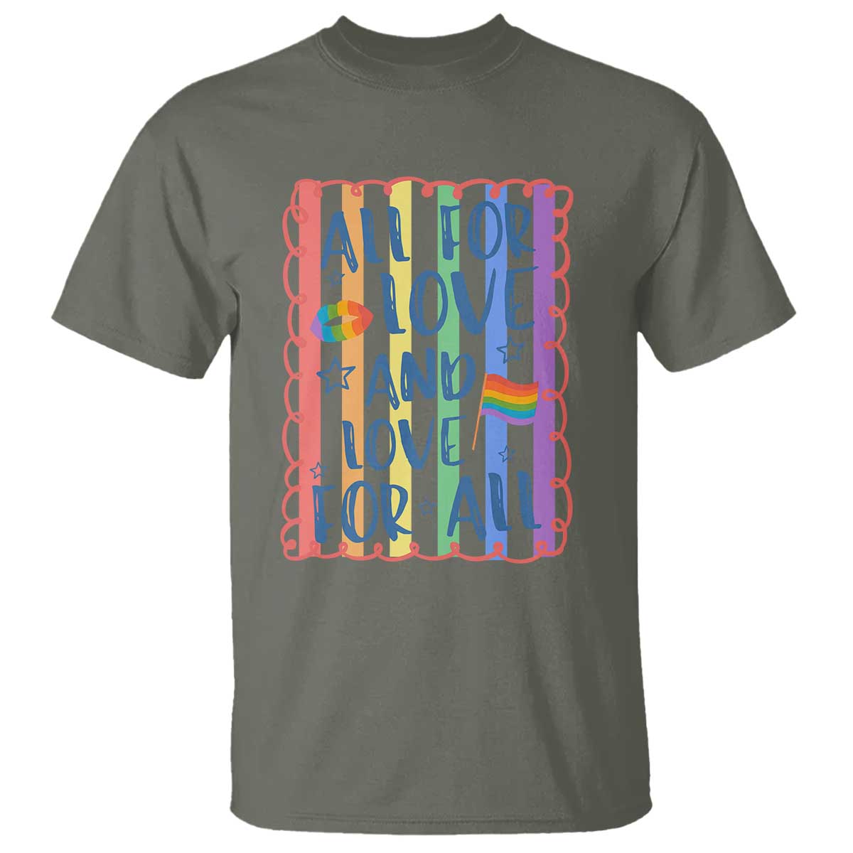 All For Love And Love For All T Shirt Pride Month LGBT Support