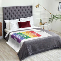 Vintage All For Love And Love For All Throw Blanket Pride Month Rainbow Graphic