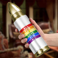 Vintage All For Love And Love For All Bullet Tumbler Pride Month Rainbow Graphic