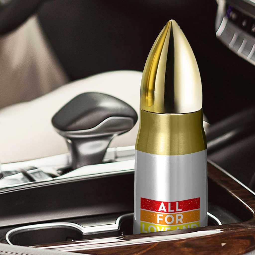 Vintage All For Love And Love For All Bullet Tumbler Pride Month Rainbow Graphic