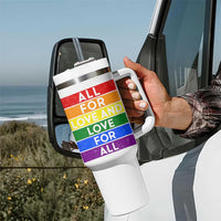 Vintage All For Love And Love For All Tumbler With Handle Pride Month Rainbow Graphic