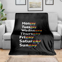 Rainbow Days Of The Week Mongay Tuesgay Throw Blanket Funny LGBT Pride Month