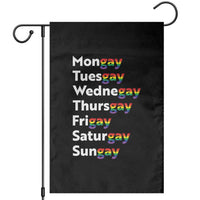 Rainbow Days Of The Week Mongay Tuesgay Garden Flag Funny LGBT Pride Month