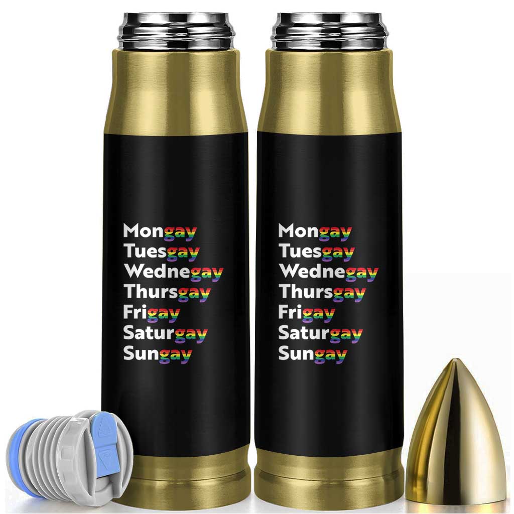 Rainbow Days Of The Week Mongay Tuesgay Bullet Tumbler Funny LGBT Pride Month