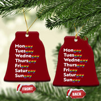 Rainbow Days Of The Week Mongay Tuesgay Ceramic Ornament Funny LGBT Pride Month