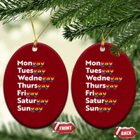Rainbow Days Of The Week Mongay Tuesgay Ceramic Ornament Funny LGBT Pride Month