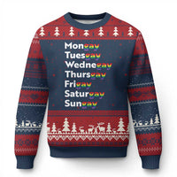 Rainbow Days Of The Week Mongay Tuesgay Ugly Christmas Sweater Funny LGBT Pride Month