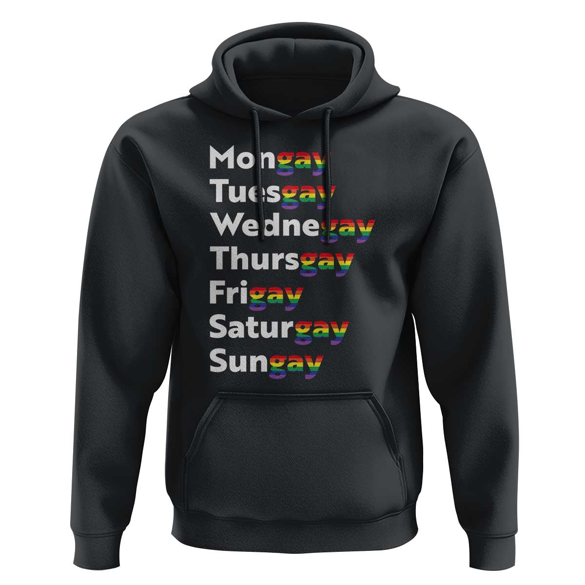 Rainbow Days Of The Week Mongay Tuesgay Hoodie Funny LGBT Pride Month