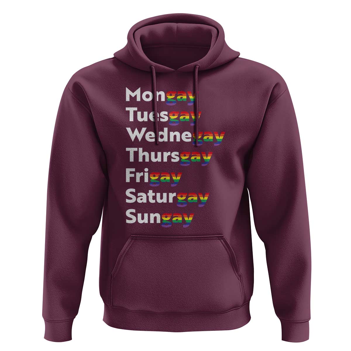 Rainbow Days Of The Week Mongay Tuesgay Hoodie Funny LGBT Pride Month