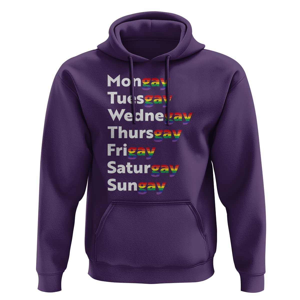 Rainbow Days Of The Week Mongay Tuesgay Hoodie Funny LGBT Pride Month