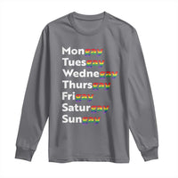 Rainbow Days Of The Week Mongay Tuesgay Long Sleeve Shirt Funny LGBT Pride Month