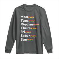Rainbow Days Of The Week Mongay Tuesgay Long Sleeve Shirt Funny LGBT Pride Month