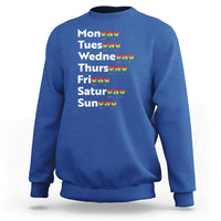Rainbow Days Of The Week Mongay Tuesgay Sweatshirt Funny LGBT Pride Month