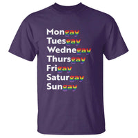 Rainbow Days Of The Week Mongay Tuesgay T Shirt Funny LGBT Pride Month